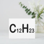 Carte Postale Formule chimique de gazole (Debout devant)