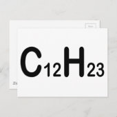 Carte Postale Formule chimique de gazole (Devant / Derrière)