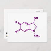 Carte Postale Formule chimique moléculaire adrénochrome (Devant / Derrière)