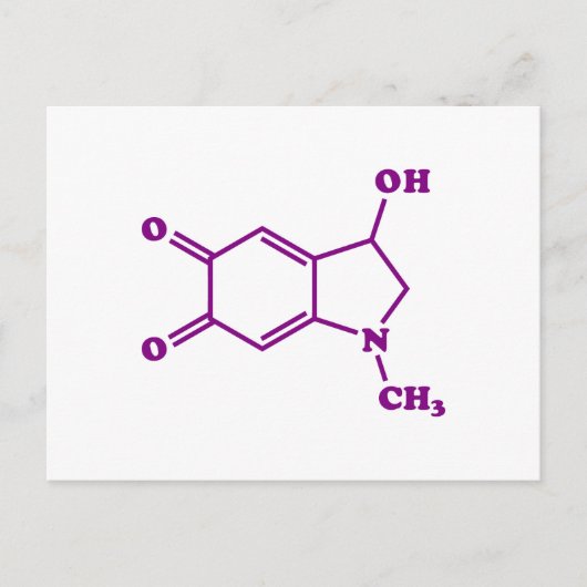 Carte Postale Formule chimique moléculaire adrénochrome (Devant)