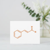 Carte Postale Formule chimique moléculaire de cinnamaldéhyde de  (Debout devant)