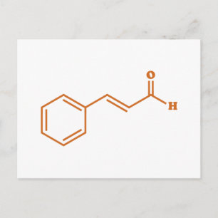 Carte Postale Formule chimique moléculaire de cinnamaldéhyde de 