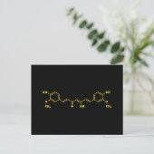 Carte Postale Formule chimique moléculaire de curcumin curcumin  (Debout devant)