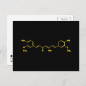 Carte Postale Formule chimique moléculaire de curcumin curcumin  (Devant / Derrière)