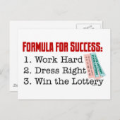 CARTE POSTALE FORMULE DE SUCCÈS (Devant / Derrière)