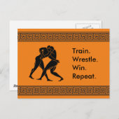 Carte Postale Formule gagnante de lutte sportive grecque (Devant / Derrière)