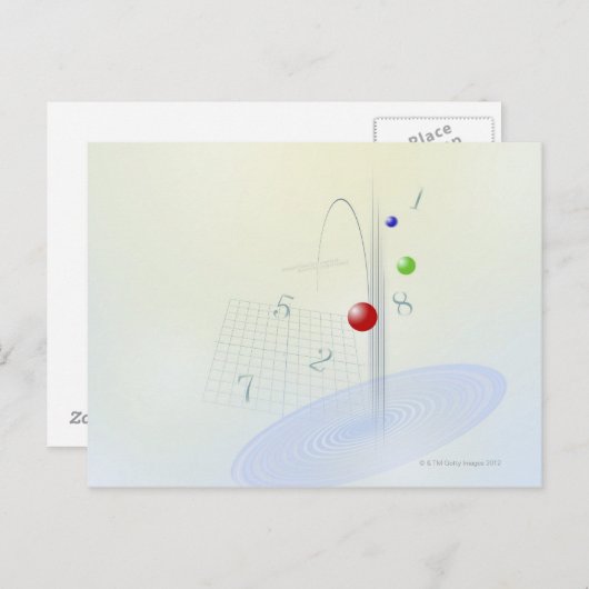 Carte Postale Formule, graphique, symboles mathématiques 10 (Devant / Derrière)