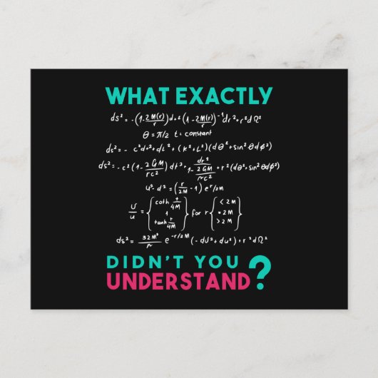 Carte Postale Formule physique : blague (Devant)