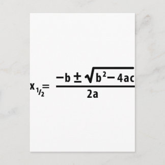 Carte Postale formule quadratique