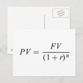 Carte Postale Formule "Valeur du temps" (Devant / Derrière)