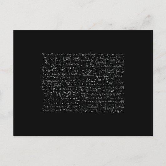 Carte Postale Formules de Mathématiques Motif (Devant)