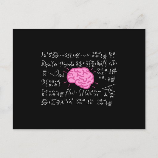 Carte Postale Formules mathématiques pour les têtes intelligente (Devant)