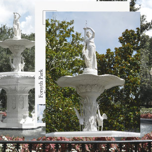 Carte Postale Forsyth Park Fontaine Savannah GA Photographie
