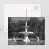 Carte Postale Forsyth Park Fontaine Savannah, Géorgie (Devant / Derrière)