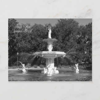 Carte Postale Forsyth Park Fontaine Savannah, Géorgie