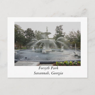 Carte Postale Forsyth Park Fontaine Savannah Géorgie