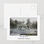 Carte Postale Forsyth Park Fontaine Savannah Géorgie (Devant / Derrière)