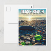 Carte Postale Fort Bragg Glass Beach Californie (Devant / Derrière)