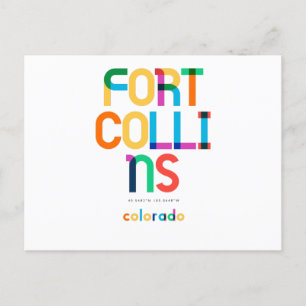 Carte Postale Fort Collins Colorado milieu du siècle, Art Pop,