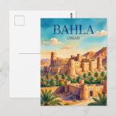 Carte Postale Fort de Bahla Oman (Devant / Derrière)
