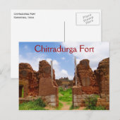 Carte Postale Fort de Chitradurga, Karnataka, Inde (Devant / Derrière)