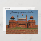 Carte Postale fort de delhi (Devant / Derrière)