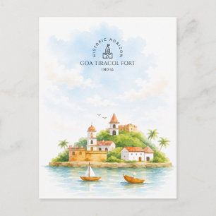 Carte Postale Fort de Tiracol, Goa, Inde Paysage architectural