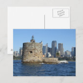 Carte postale Fort Denison & Sydney Skyline (Devant / Derrière)