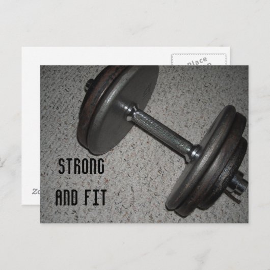 Carte Postale Fort et adapté - Poids Lifting (Devant / Derrière)