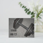 Carte Postale Fort et en forme - Levage de poids (Debout devant)