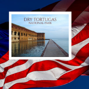 Carte Postale Fort Jefferson Moat, Mur, Tortugas Sec
