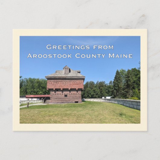 Carte Postale Fort Kent Blockhouse Aroostook Comté Maine (Devant)
