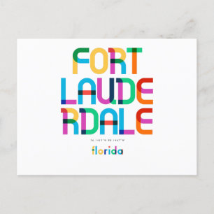 Carte Postale Fort Lauderdale Floride milieu du siècle, Art Pop,