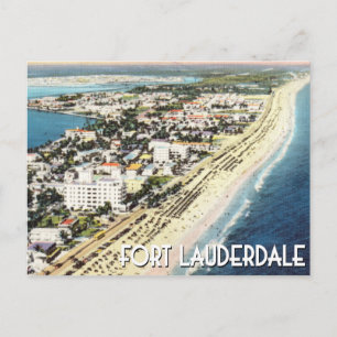 Carte Postale Fort Lauderdale Floride Photo aérienne vintage