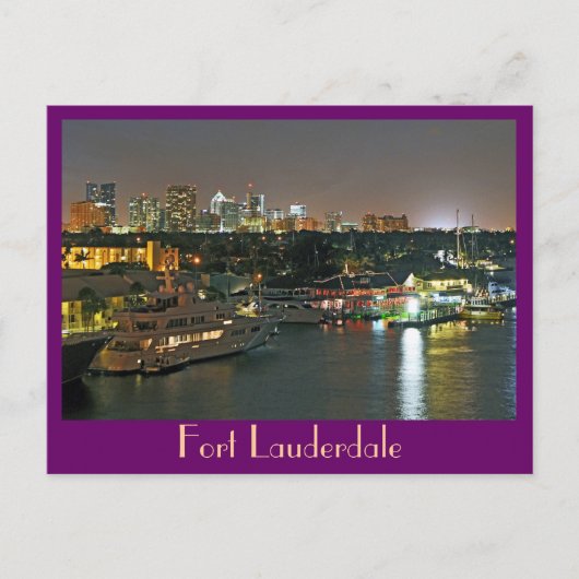Carte Postale Fort Lauderdale, La Venise des Amériques (Devant)