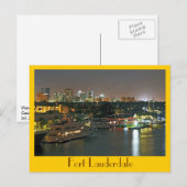 Carte Postale Fort Lauderdale, La Venise des Amériques (Devant / Derrière)