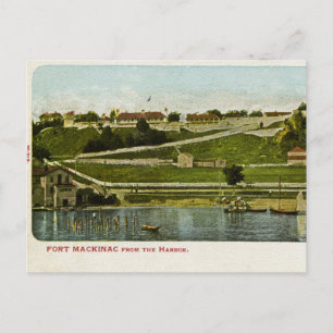 Carte Postale Fort Mackinac du port Vintage