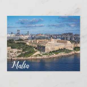 Carte Postale Fort Manoel et Sliema de La Valette, Malte