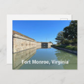 Carte Postale Fort Monroe, Virginie (Devant / Derrière)