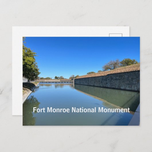 Carte Postale Fort Monroe, Virginie (Devant / Derrière)