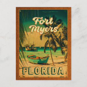 Carte Postale Fort Myers Beach Retro Floride Retro Souvenir 80s