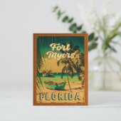 Carte Postale Fort Myers Beach Retro Floride Retro Souvenir 80s (Debout devant)