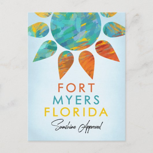 Carte Postale Fort Myers Florida Sunshine Travel (Devant)