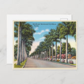 Carte Postale Fort Myers, Floride, boulevard MacGregor (Devant / Derrière)
