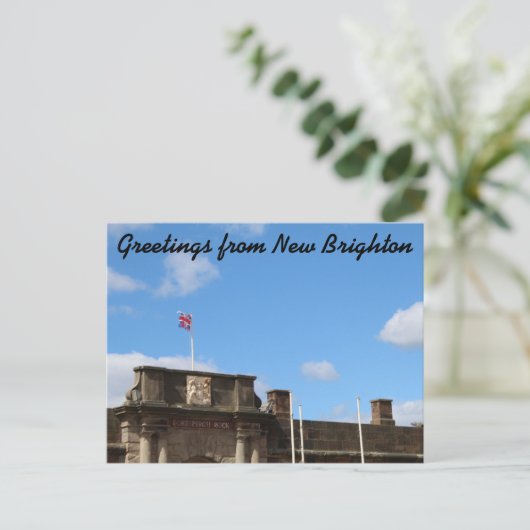 Carte postale "Fort Perch Rock" (Debout devant)