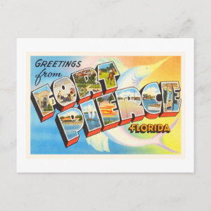 Carte Postale Fort Pierce Floride FL Vieux souvenir Vintage voya