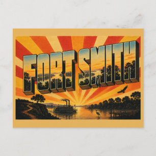 Carte Postale Fort Smith Oklahoma River Bluff Forest Art
