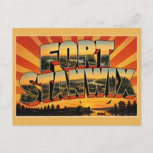 Carte Postale Fort Stanwix New York Fort Étoilé Rivière Art