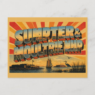 Carte Postale Fort Sumter et Moultrie NHP SC Port Art