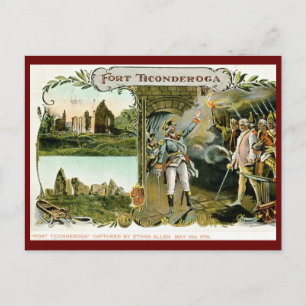Carte Postale Fort Ticondéroga, Ethan Allen NY 1907 Vintage